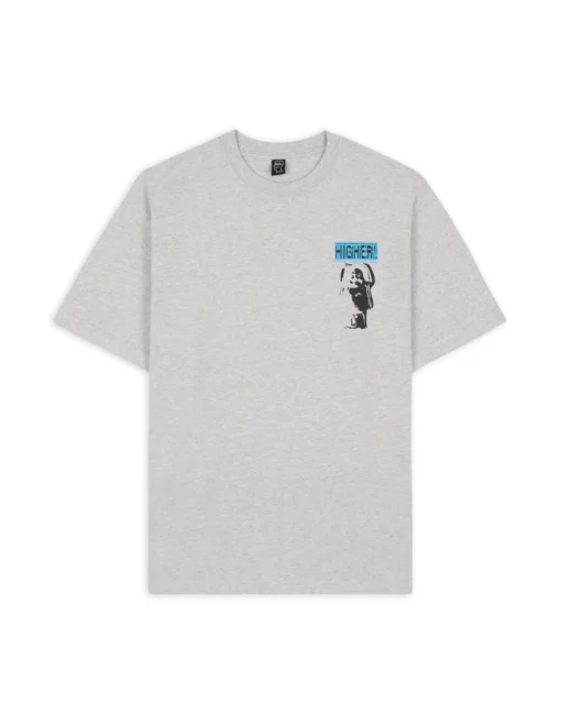 BRAIN DEAD X INVINCIBLE HIGHER T-SHIRT - HEATHER GREY