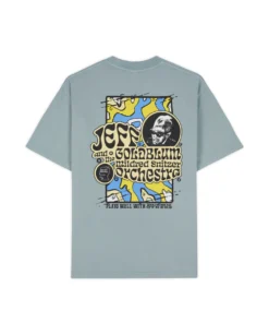 BRAIN DEAD X JEFF GOLDBLUM CA TOUR T-SHIRT - WASHED BLUE GREY