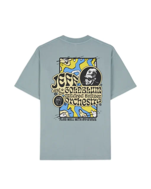 BRAIN DEAD X JEFF GOLDBLUM CA TOUR T-SHIRT - WASHED BLUE GREY