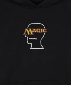 BRAIN DEAD X MAGIC THE GATHERING LOGO LOCKUP HOODIE - BLACK