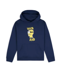 BRAIN DEAD X MINIONS MINION BRAIN HOODED SWEATSHIRT - NAVY