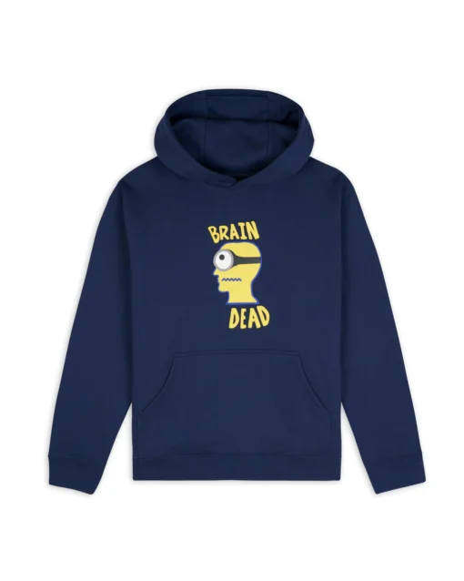 BRAIN DEAD X MINIONS MINION BRAIN HOODED SWEATSHIRT - NAVY