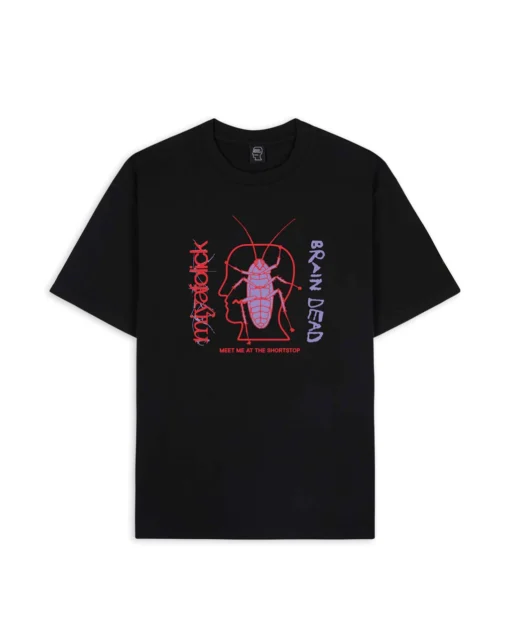 BRAIN DEAD X MIYA FOLICK ROACH T-SHIRT - BLACK