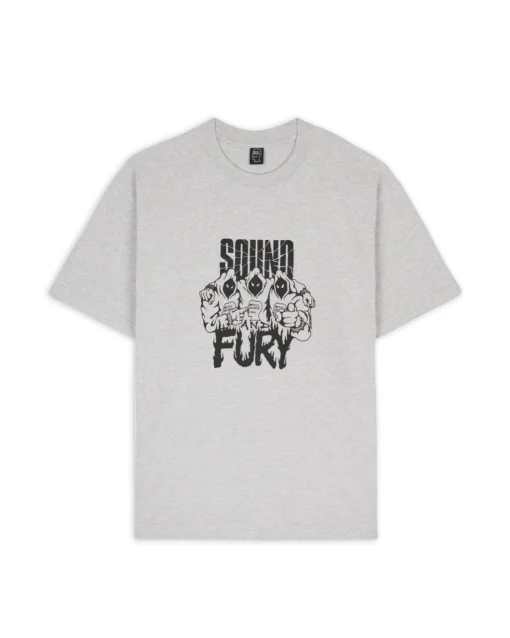 BRAIN DEAD X SPOILER SOUND & FURY T-SHIRT - HEATHER GREY