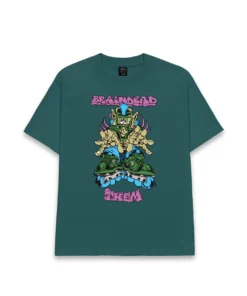 BRAIN DEAD X THEM SKATES KOGAN BIG GUY T-SHIRT - FOREST GREEN