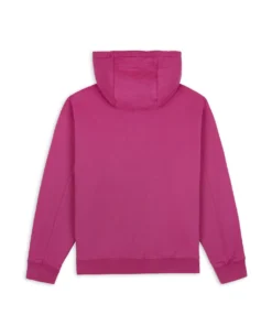 COLLEGIATE ZIP UP HOODIE - FUCSHIA