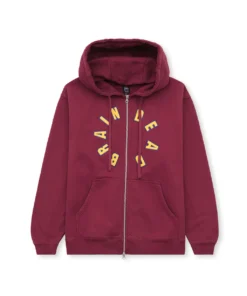 COLLEGIATE ZIP UP HOODIE - MAROON