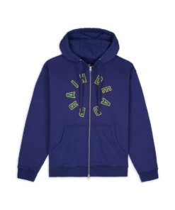 COLLEGIATE ZIP UP HOODIE - NAVY