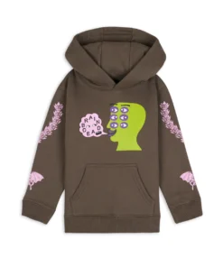 EYE SEE YOU KIDS HOODED SWEATSHIRT - OLIVE