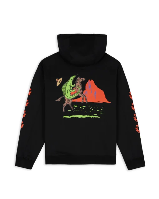 LIZARD COWBOY HOODIE - BLACK