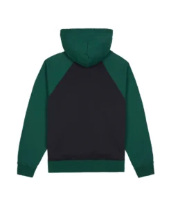 PIGMENT WASH LOGO HEAD RAGLAN HOODIE - NAVY_GREEN