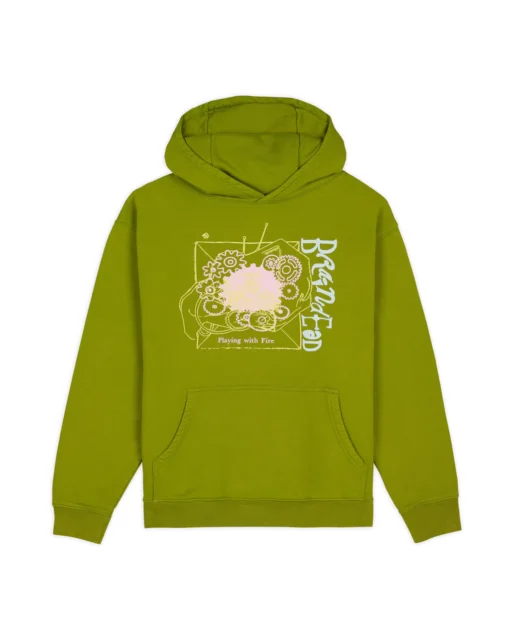 PLAYING WITH FIRE HOODIE - OLIVE