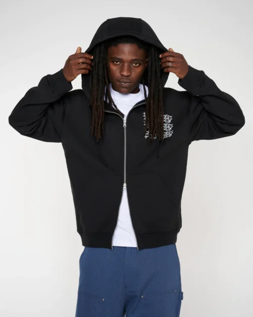 JIBLETS ZIP UP HOODED - BLACK